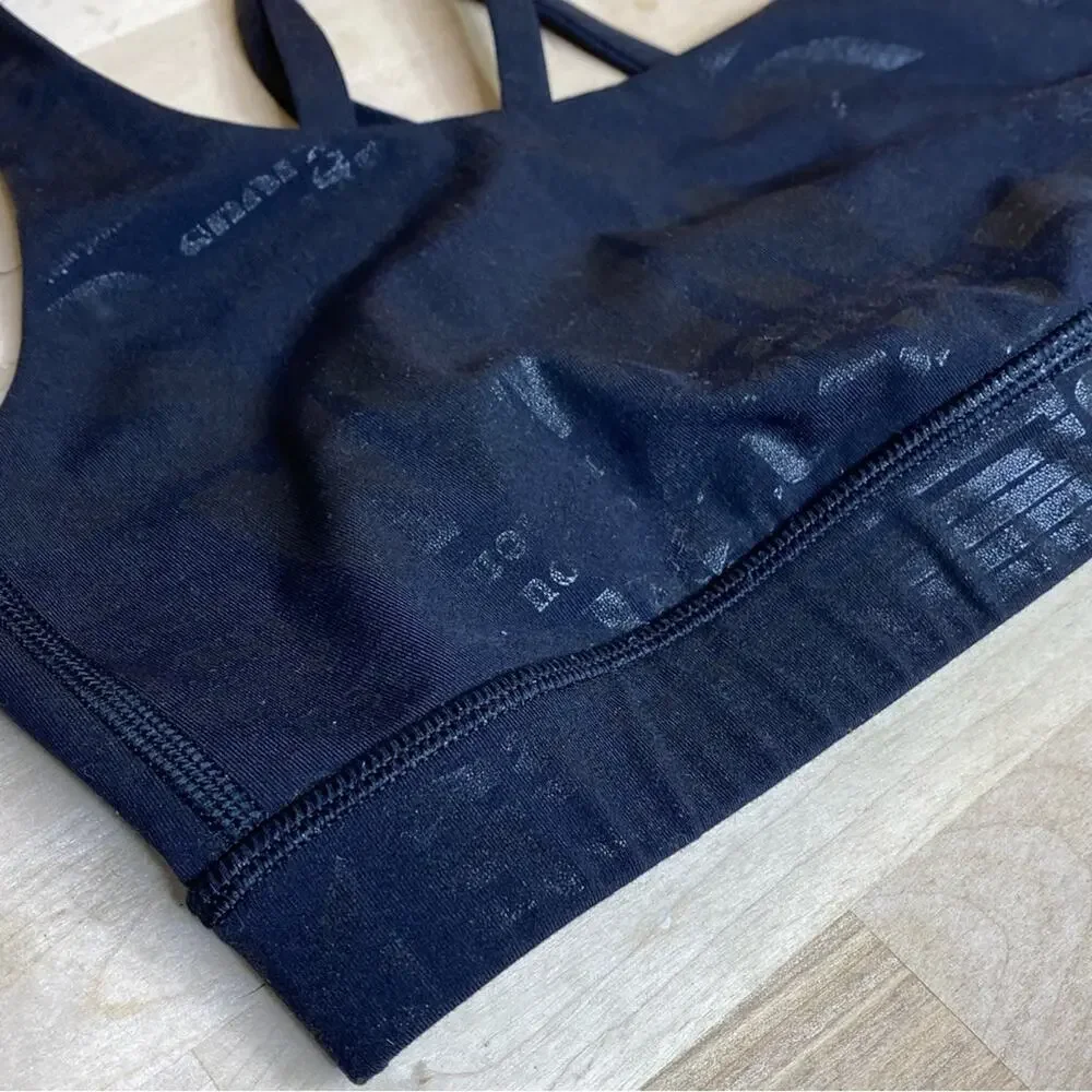 Lululemon Black Energy Manifesto Rare Sports Bra 4